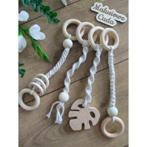 Alternative view of Zawieszki BabyGym białe boho komplet 4 szt.