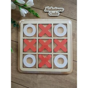 Układanka kółko/krzyżyk pomarańczowe 26x26cm