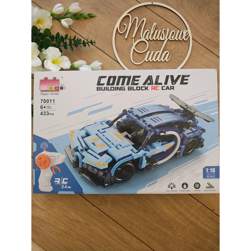 Klocki Auto zdalnie sterowane ComeAlive 70011 niebieskie 433 elem.