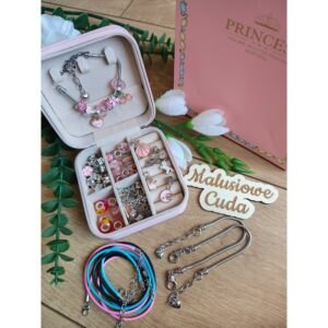 Pandorka zestaw różowa (motylek) 66 elem.