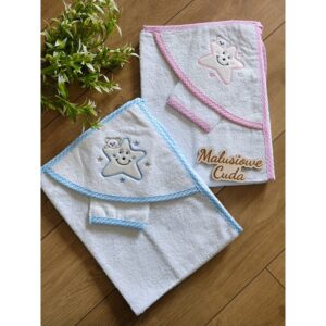 Alternative view of Ręcznik gwiazdka bawełna 75x75cm niebieskie obszycie