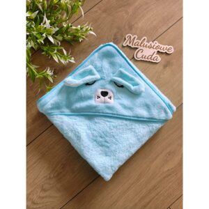 Ręcznik polar koralowy 80x80cm niebieski