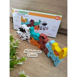 Puzzle 3D - zwierzęta na wsi