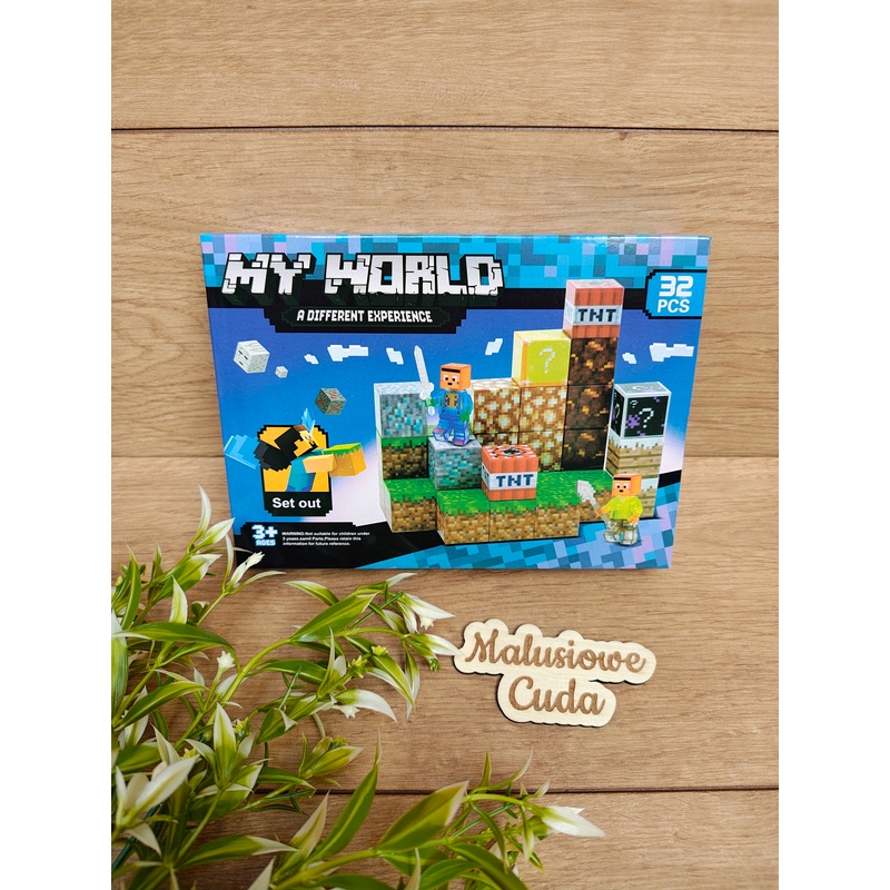 Klocki magnetyczne Minecraft MyWorld 32 elem.
