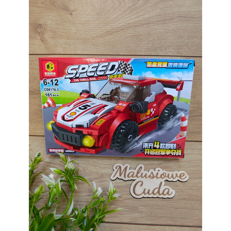 Klocki Auto Speed CD8176-3 czerwone 161 elem.