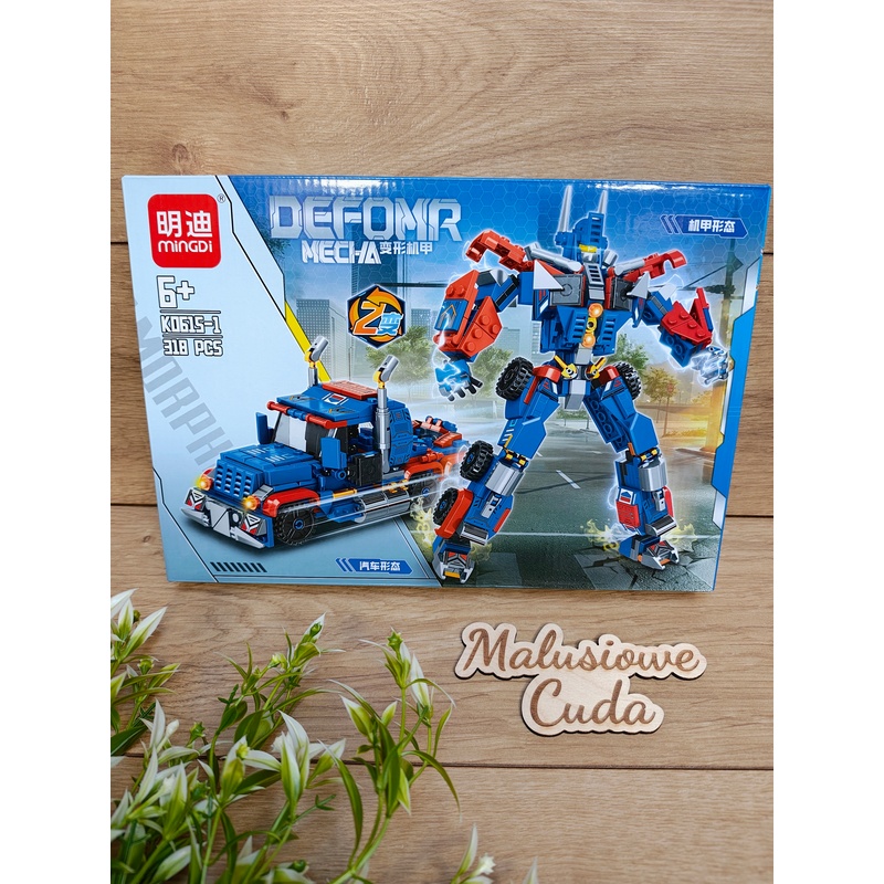 Klocki Auto/Robot Mingdi K0615-1 niebieskie 318 elem.