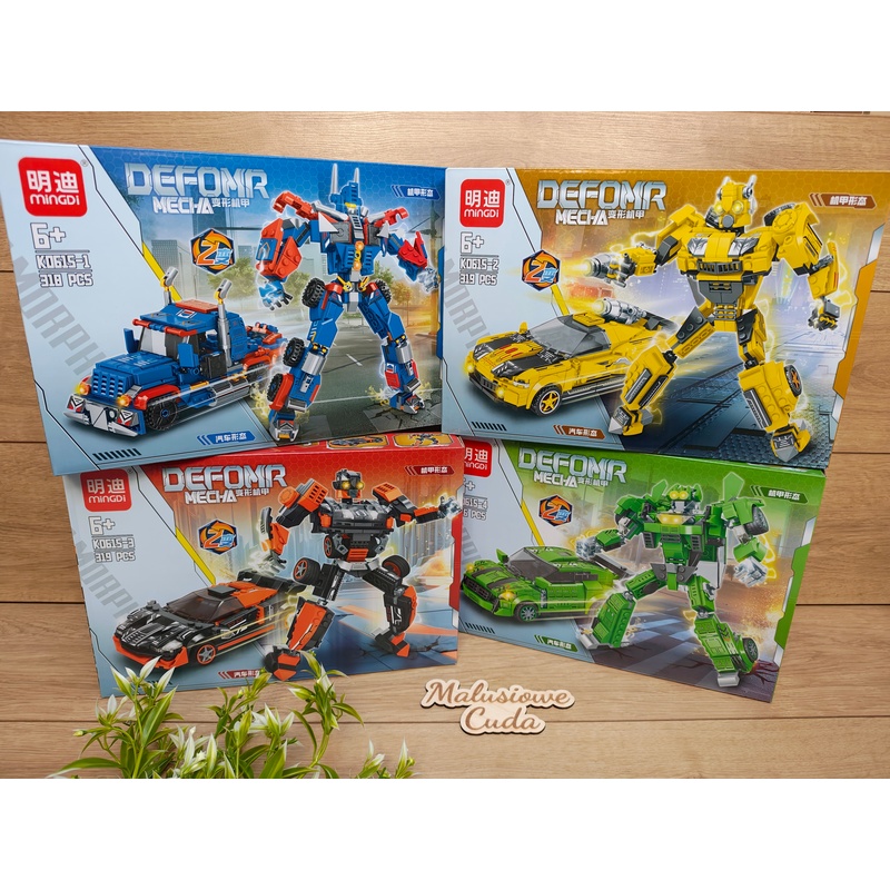 Klocki Auto/Robot Mingdi K0615-1 niebieskie 318 elem. - obrazek 3