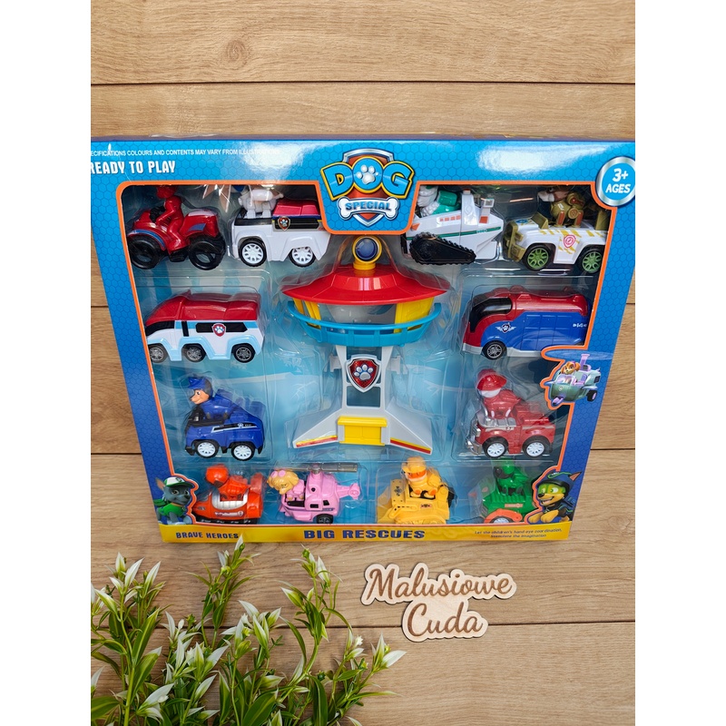 Figurki Psi Patrol 12 sztuk + baza