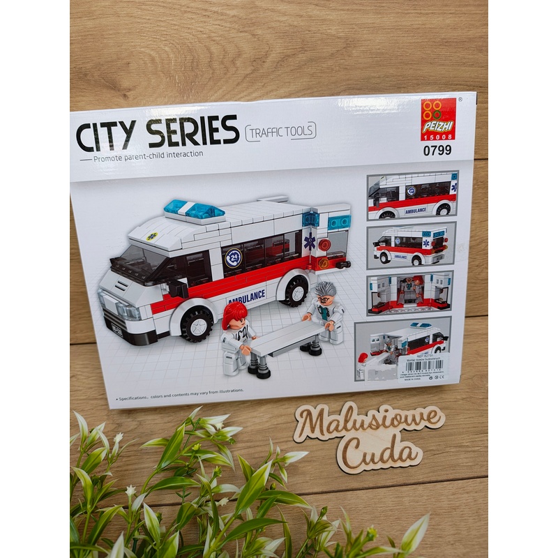 Klocki Auto City Series 0799 karetka/ambulans 255 elem. - obrazek 3