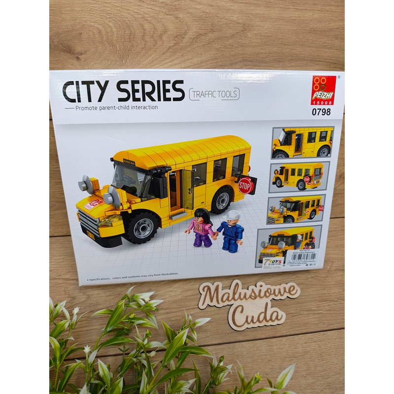 Klocki Auto City Series 0798 bus żółty 242 elem. - obrazek 3