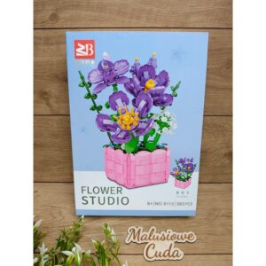 Klocki Kwiaty NO.9113 Fioletowe 583 elem.