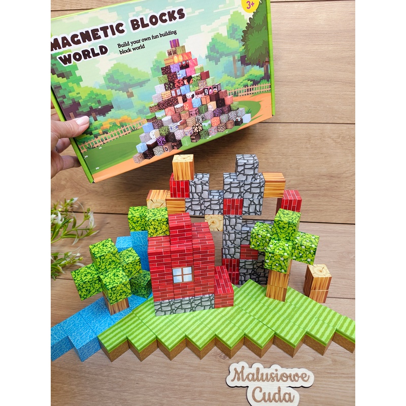 Klocki magnetyczne Minecraft 154 elem. (2,5x2,5cm)