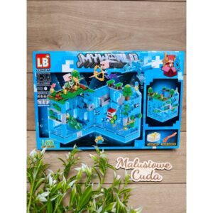 Klocki Minecraft MyWorld LED NO.LB606 niebieskie 503 elem.