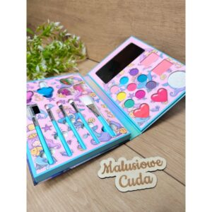 Paletka do malowania niebieska z pędzlami