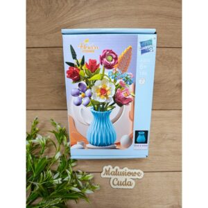 Alternative view of Klocki Kwiaty z wazonem 109-7 niebieskie 756 elem. wazon