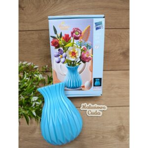 Klocki Kwiaty z wazonem 109-7 niebieskie 756 elem. wazon