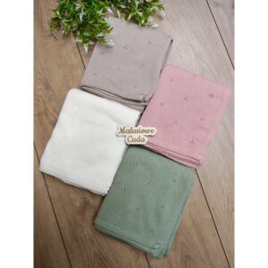 Alternative view of Kocyk 90x70cm bawełna małe serduszka różowy