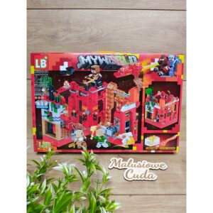 Klocki Minecraft MyWorld LED NO.LB616 czerwone 528 elem.