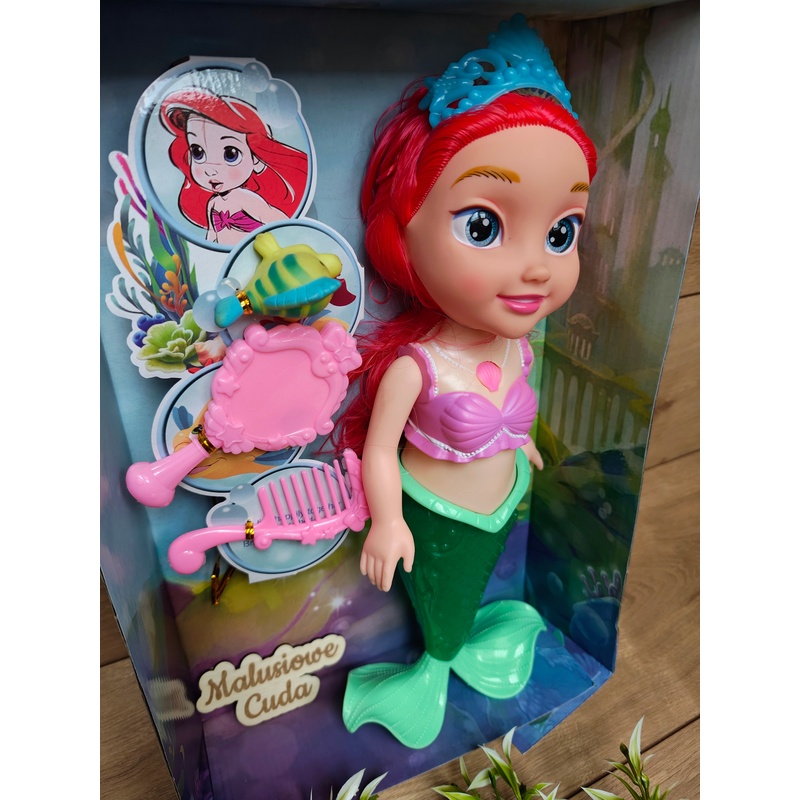 Lalka Syrenka Ariel duża grająca /wys. 36cm - obrazek 3