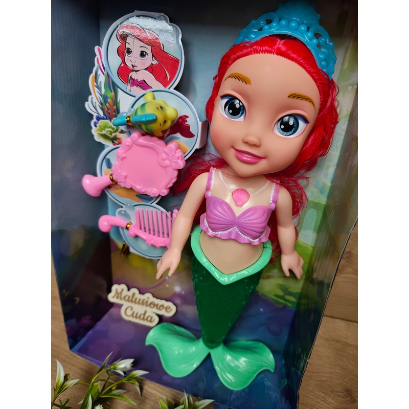 Lalka Syrenka Ariel duża grająca /wys. 36cm - obrazek 2