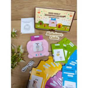 Czytnik kart do nauki słówek polsko-angielski różowy