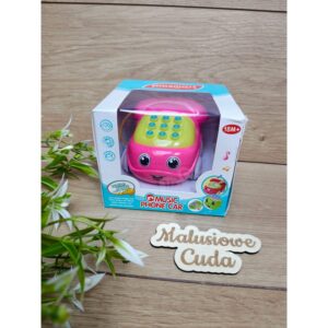 Jeżdzący i grający telefon różowy 18m+