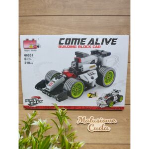 Klocki Auto ComeAlive pull&back 60031 szare 210 elem.