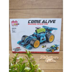 Klocki Auto ComeAlive pull&back 60032 niebieskie 209 elem.