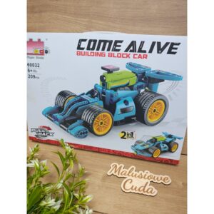 Alternative view of Klocki Auto ComeAlive pull&back 60032 niebieskie 209 elem.