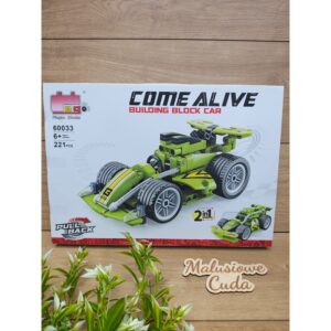 Klocki Auto ComeAlive pull&back 60033 zielone 221 elem.
