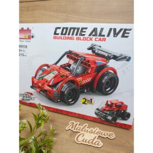 Alternative view of Klocki Auto ComeAlive pull&back 60036 czerwone 215 elem.