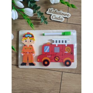 Układanka / puzzle 22x15cm straż