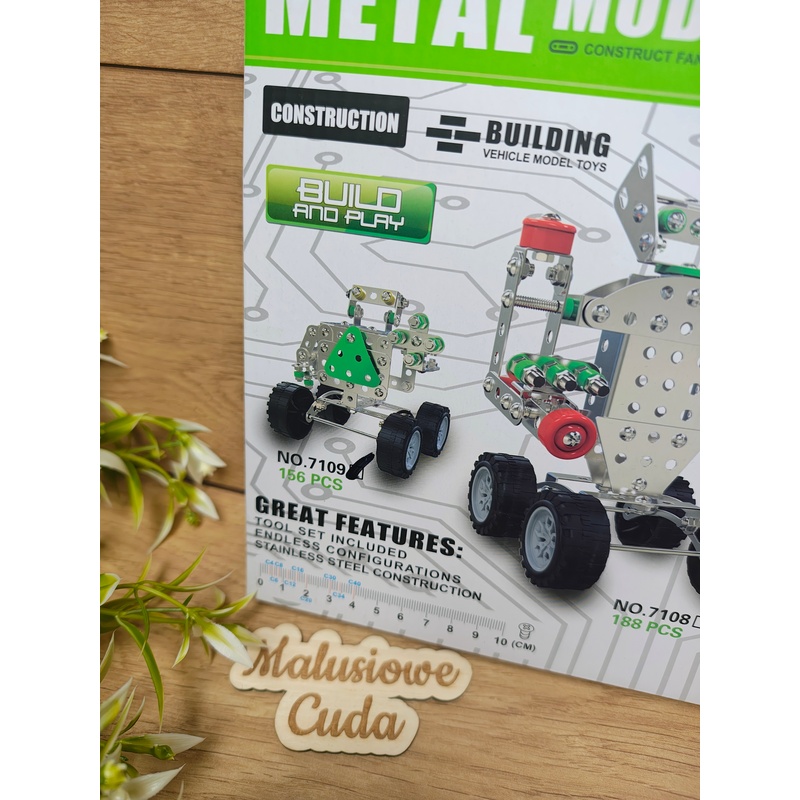 Klocki konstrukcyjne metalowe NO.7109 156 elem. - obrazek 2