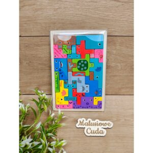 Układanka / tetris 15x22,5 cm zwierzaki