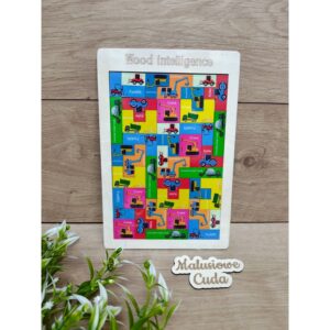 Układanka / tetris 18x27 cm maszyny/pojazdy