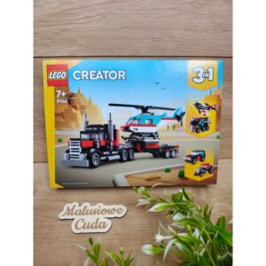 Klocki LEGO Creator 31146 | Ciężarówka z platformą i helikopterem 270 elem.