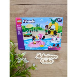 Klocki LEGO Friends 42658 | Impreza Na Basenie z Jednorożcem i Flamingiem 99 elem.