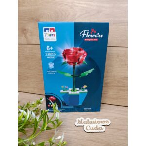 Klocki Kwiatek LED róża 138 elem.