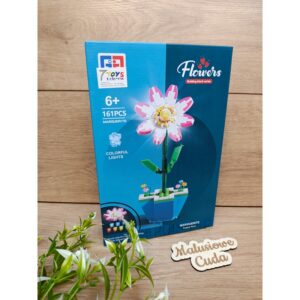 Alternative view of Klocki Kwiatek LED różowy 161 elem.