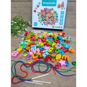 Klocki drewniane do nawlekania