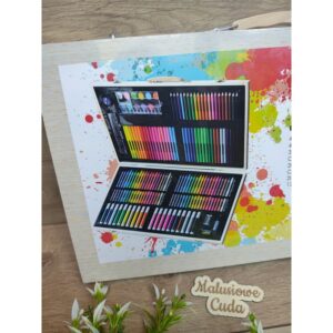 Alternative view of Zestaw do malowania - drewniana walizka