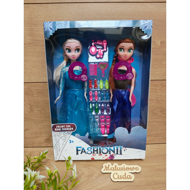 Lalki Kraina Lodu Elsa i Anna - grające /wys. 27cm