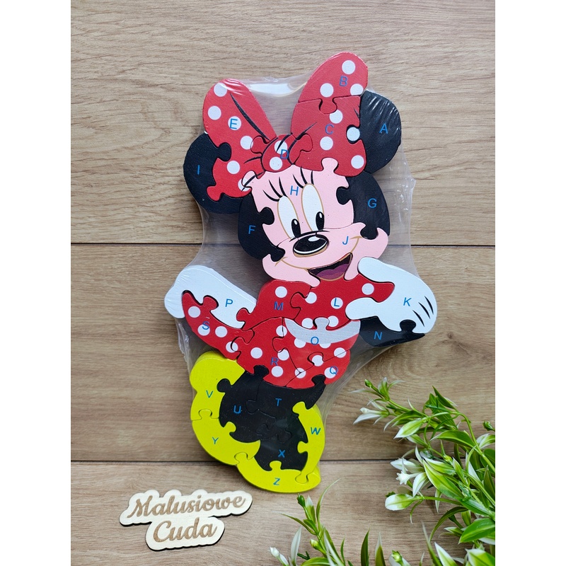 Puzzle drewniane Myszka Minnie Mickey